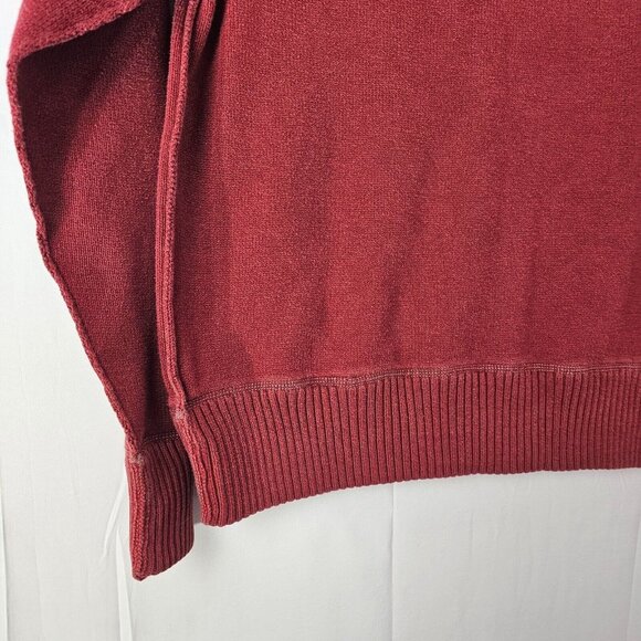 American Eagle Outfitters Sweater Mens Medium Red Crew Neck Cotton Pullover - Picture 10 of 11